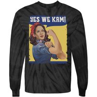 Yes I Kam! Kamala Harris 2024 For President Campaign Tie-Dye Long Sleeve Shirt