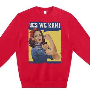 Yes I Kam! Kamala Harris 2024 For President Campaign Premium Crewneck Sweatshirt