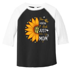 Yes I Know I Look Like My Mom Funny Daughter Mother's Day Toddler Fine Jersey T-Shirt