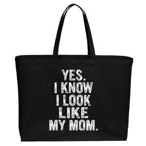 Yes I Know I Look Like My Mom  Cotton Canvas Jumbo Tote