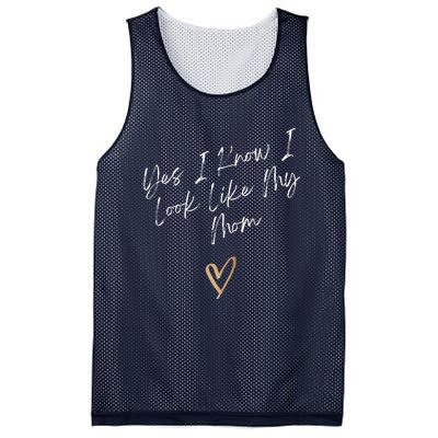 Yes I Know I Look Like My Mom Funny Daughter My Mom Mesh Reversible Basketball Jersey Tank