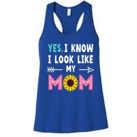 Yes I Know I Look Like My Mom Funny Daughter Mommy Women's Racerback Tank