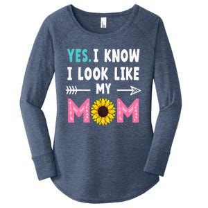 Yes I Know I Look Like My Mom Funny Daughter Mommy Women's Perfect Tri Tunic Long Sleeve Shirt