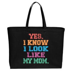 Yes I Know I Look Like My Mom Cotton Canvas Jumbo Tote