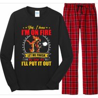 Yes I Know Im On Fire Let Me Finish This Weld Welding Gear Long Sleeve Pajama Set