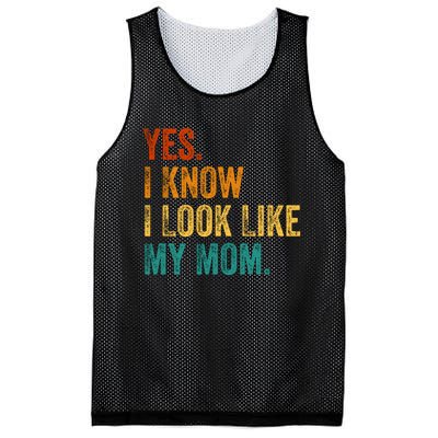 Yes I Know I Look Like My Mom Funny Mesh Reversible Basketball Jersey Tank