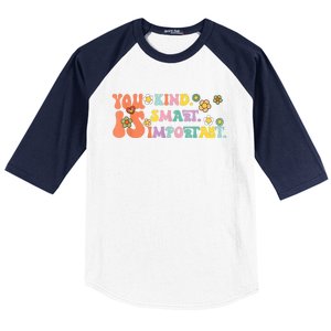 You Is Kind Smart Important Autism Awareness Autism Mom Baseball Sleeve Shirt