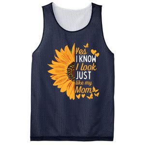 Yes I Know I Look Like My Mom Funny Daughter MotherS Day Mesh Reversible Basketball Jersey Tank