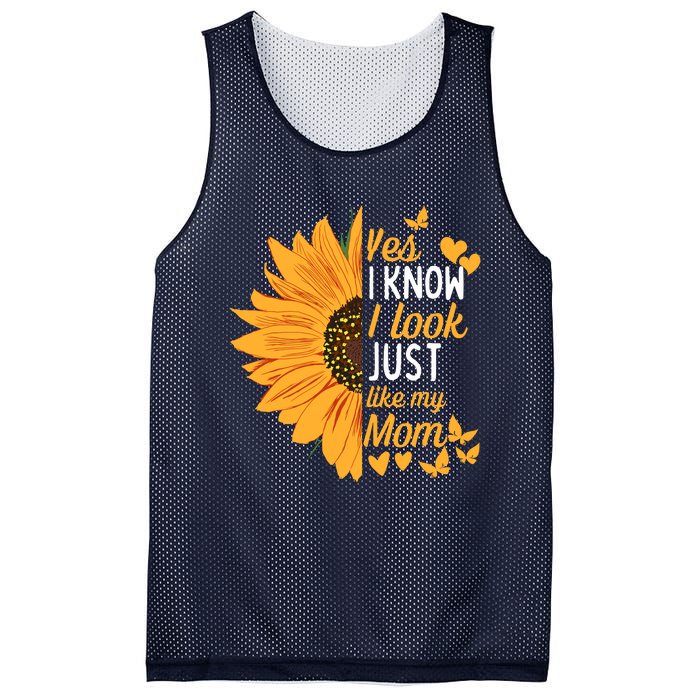 Yes I Know I Look Like My Mom Funny Daughter MotherS Day Mesh Reversible Basketball Jersey Tank