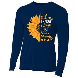 Yes I Know I Look Like My Mom Funny Daughter MotherS Day Cooling Performance Long Sleeve Crew