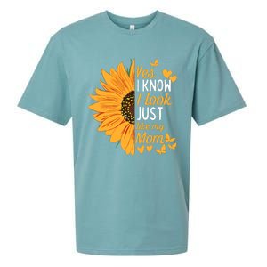 Yes I Know I Look Like My Mom Funny Daughter MotherS Day Sueded Cloud Jersey T-Shirt