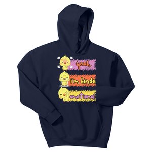 Yeah IM Kinda Emotional Duck Funny Emotional Chickenck Funny Emotional Chicken Kids Hoodie