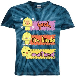 Yeah IM Kinda Emotional Duck Funny Emotional Chickenck Funny Emotional Chicken Kids Tie-Dye T-Shirt