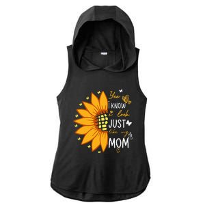 Yes I Know I Look Like My Mom Funny Daughter Mother's Day Ladies PosiCharge Tri-Blend Wicking Draft Hoodie Tank