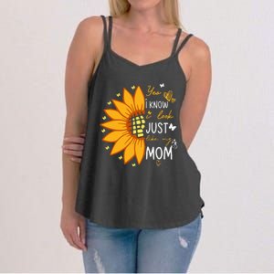 Yes I Know I Look Like My Mom Funny Daughter Mother's Day Women's Strappy Tank