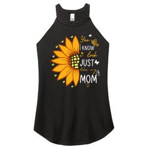 Yes I Know I Look Like My Mom Funny Daughter Mother's Day Women's Perfect Tri Rocker Tank