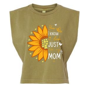 Yes I Know I Look Like My Mom Funny Daughter Mother's Day Garment-Dyed Women's Muscle Tee