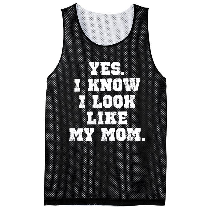 Yes I Know I Look Like My Mom Mesh Reversible Basketball Jersey Tank