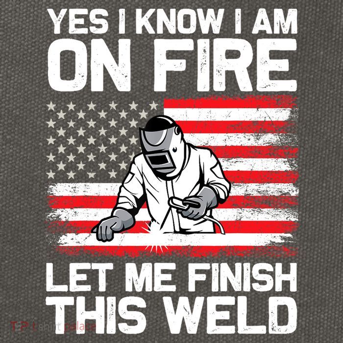Yes I Know Im On Fire Let Me Finish This Weld Cotton Canvas Backpack