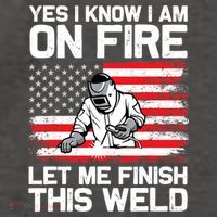 Yes I Know Im On Fire Let Me Finish This Weld Vector Backpack
