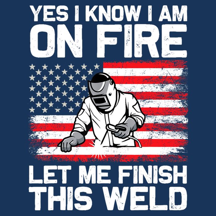 Yes I Know Im On Fire Let Me Finish This Weld 16 in Basic Backpack