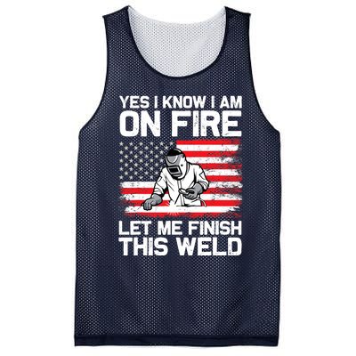 Yes I Know Im On Fire Let Me Finish This Weld Mesh Reversible Basketball Jersey Tank