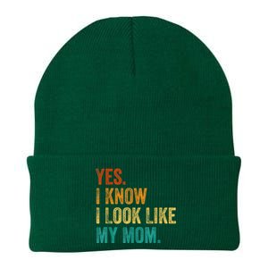 Yes I Know I Look Like My Mom Funny Knit Cap Winter Beanie