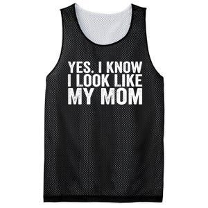 Yes I Know I Look Like My Mom Funny Mesh Reversible Basketball Jersey Tank