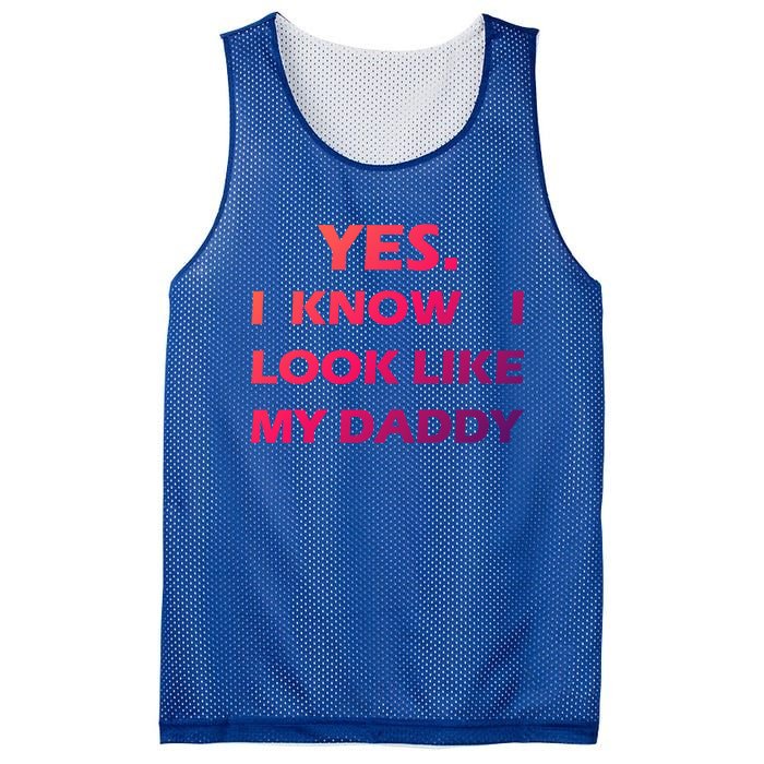 Yes I Know I Look Like My Daddy Funny FatherS Day Meaningful Gift Mesh Reversible Basketball Jersey Tank