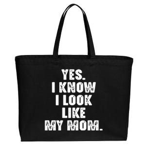 Yes I Know I Look Like My Mom Cotton Canvas Jumbo Tote