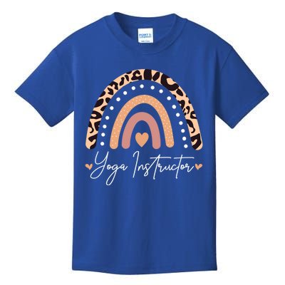 Yoga Instructor Leopard Rainbow Yoga Instructor Teacher Gift Kids T-Shirt