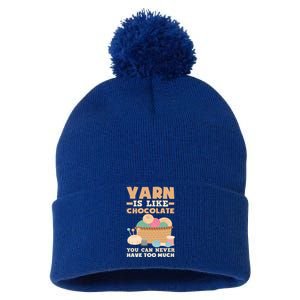 Yarn Is Like Chocolate You Can Never Have Too Much Meaningful Gift Knitter Gift Pom Pom 12in Knit Beanie