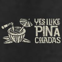Yes I Like Piña Coladas Retro Tiki Cocktail Design Garment-Dyed Fleece Hoodie