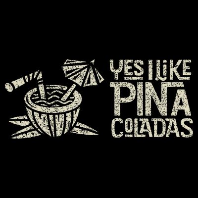Yes I Like Piña Coladas Retro Tiki Cocktail Design T-Shirt