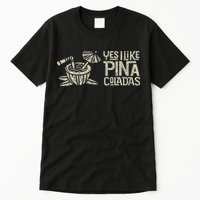 Yes I Like Piña Coladas Retro Tiki Cocktail Design Tall T-Shirt