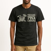 Yes I Like Piña Coladas Retro Tiki Cocktail Design Tall T-Shirt