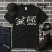 Yes I Like Piña Coladas Retro Tiki Cocktail Design Tall T-Shirt