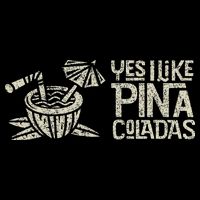 Yes I Like Piña Coladas Retro Tiki Cocktail Design Tall T-Shirt