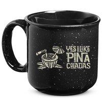 Yes I Like Piña Coladas Retro Tiki Cocktail Design 15oz Campfire Ceramic Mug