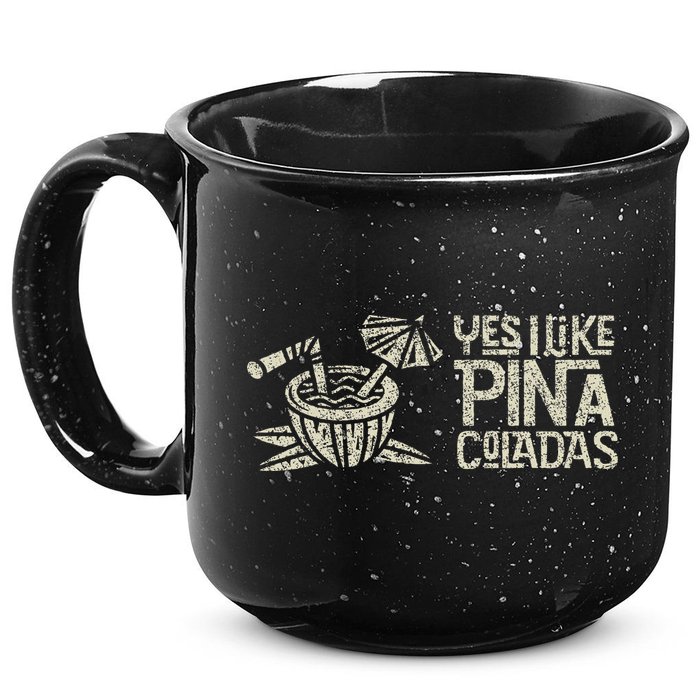 Yes I Like Piña Coladas Retro Tiki Cocktail Design 15oz Campfire Ceramic Mug