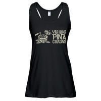 Yes I Like Piña Coladas Retro Tiki Cocktail Design Ladies Essential Flowy Tank