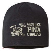 Yes I Like Piña Coladas Retro Tiki Cocktail Design Sustainable Beanie
