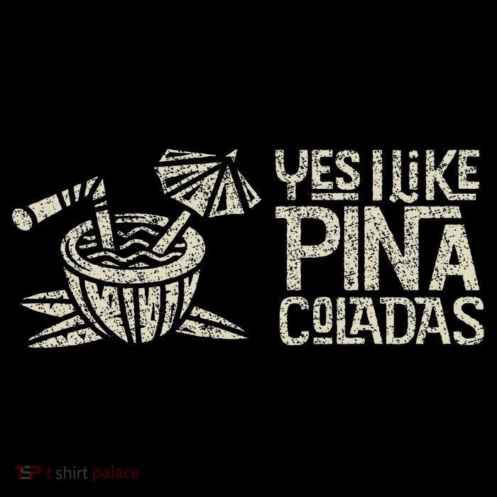 Yes I Like Piña Coladas Retro Tiki Cocktail Design PosiCharge Competitor Tank