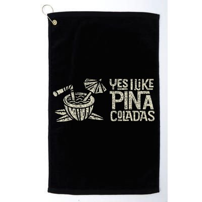 Yes I Like Piña Coladas Retro Tiki Cocktail Design Golf Towel