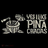 Yes I Like Piña Coladas Retro Tiki Cocktail Design Toddler T-Shirt