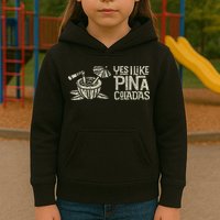 Yes I Like Piña Coladas Retro Tiki Cocktail Design Kids Hoodie