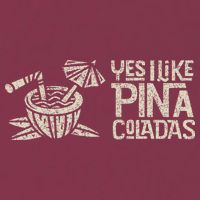 Yes I Like Piña Coladas Retro Tiki Cocktail Design 16oz Travel Tumbler