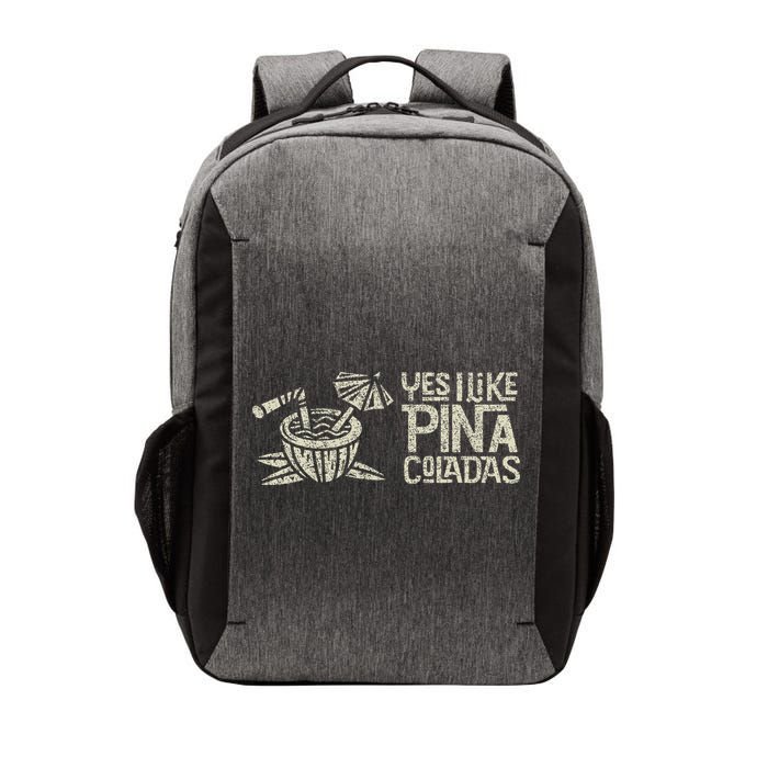 Yes I Like Piña Coladas Retro Tiki Cocktail Design Vector Backpack