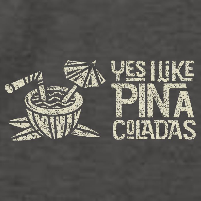 Yes I Like Piña Coladas Retro Tiki Cocktail Design Vector Backpack