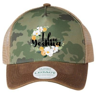 Yeshua I Love Yeshua Hebrew Roots Jesus Christian Messianic Funny Gift Legacy Tie Dye Trucker Hat